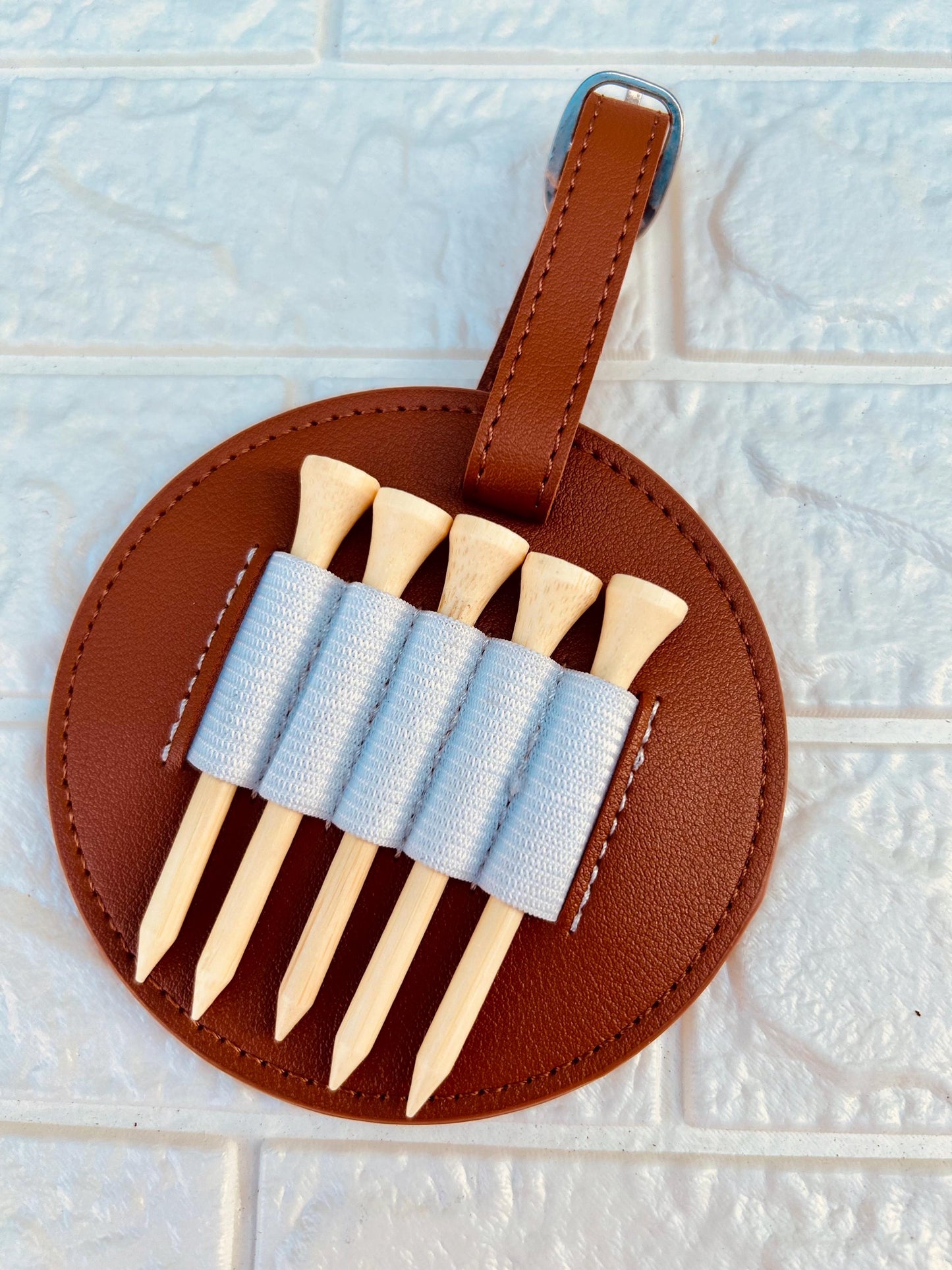 personalized golf bag tag & tee holder laser engraved custom golf bag tag tee holder