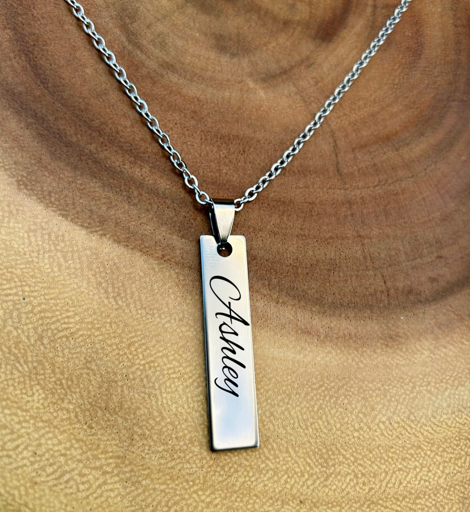 Laser engraved stainless steel name necklace – Creative Prints Gifts