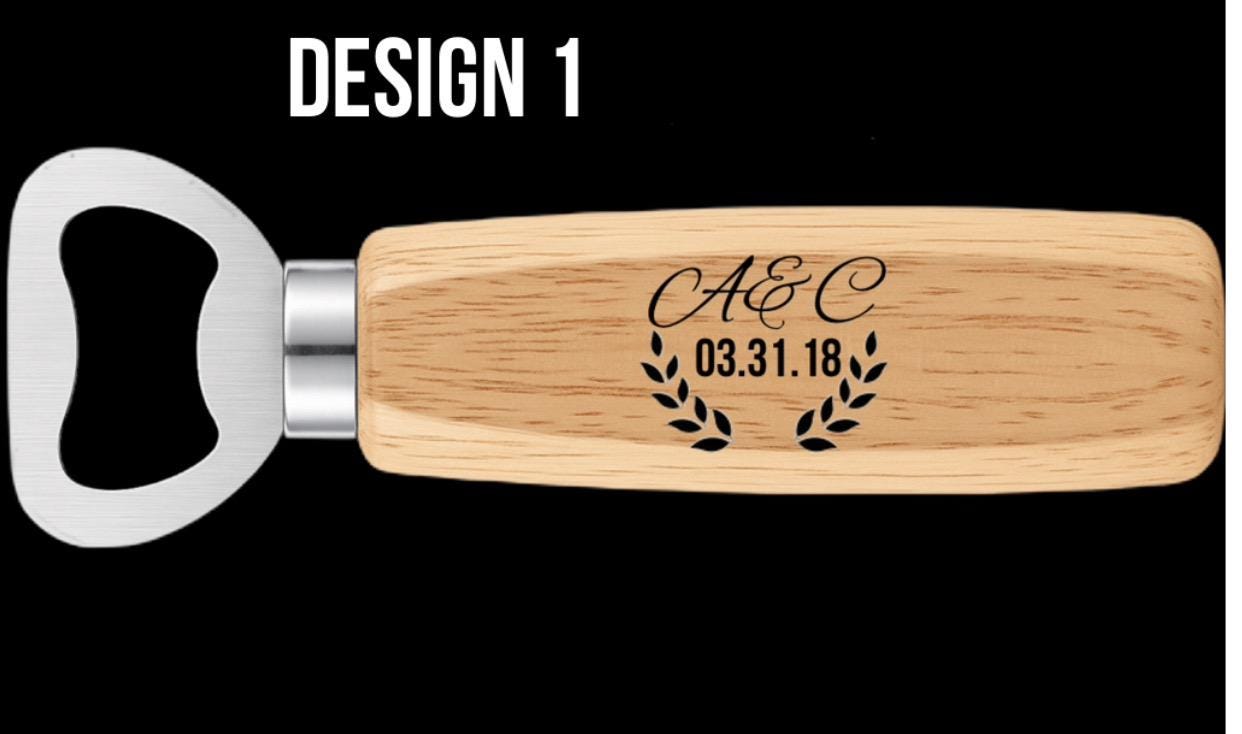 personalized laser engraved wooden bottle opener groomsmen wedding favor gifts for him dad gift