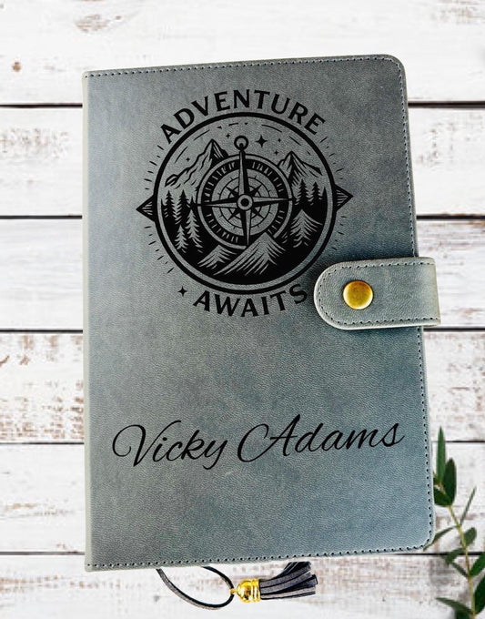 Travel journal personalized laser engraved travel journal adventure journal camping journal