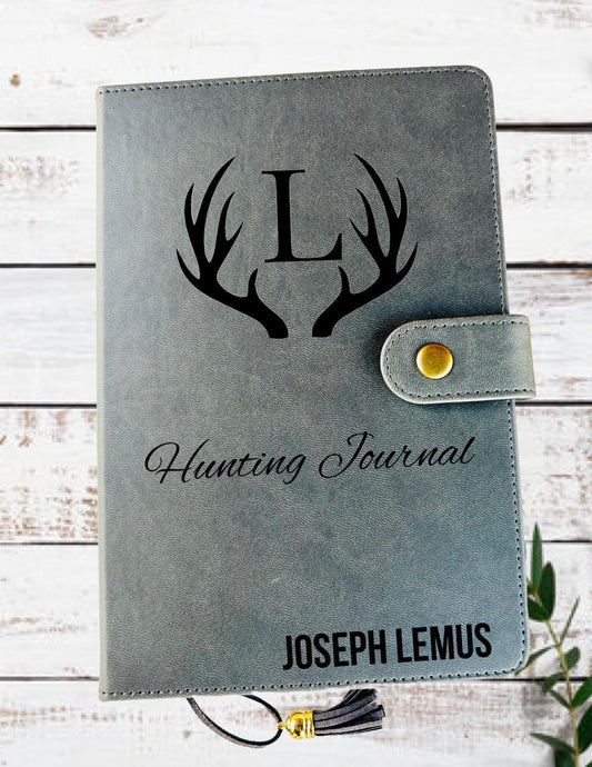 Personalized laser engraved hunting journal log book hunting adventures