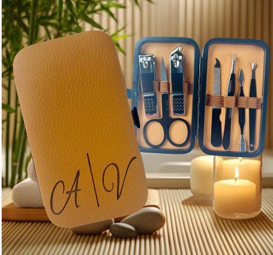 Manicure gift set personalized manicure set laser engraved grooming gift set personalized bridesmaid gift groomsmen