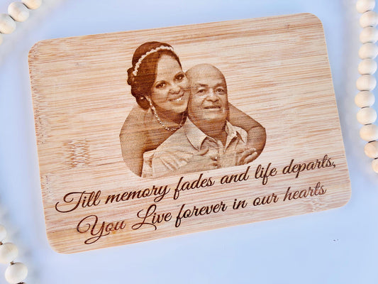 Memorial cutting board loss gift personalized custom photo cutting board gift