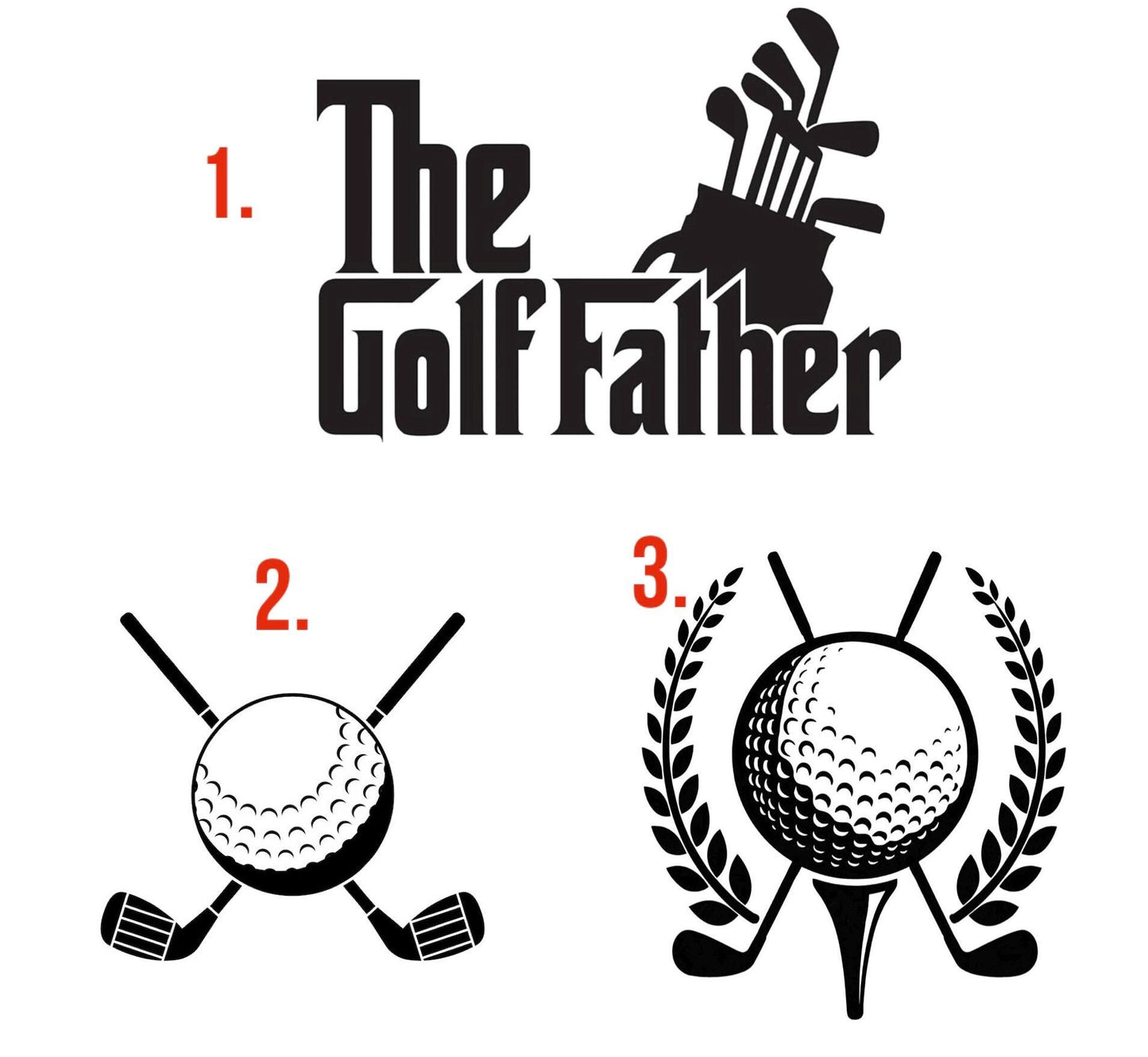 Golf ball bag tee holder mini golf ball holder laser engraved personalized golf ball holder