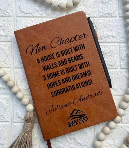 New home real estate closing gift realtor gift notebook journal personalized closing gift
