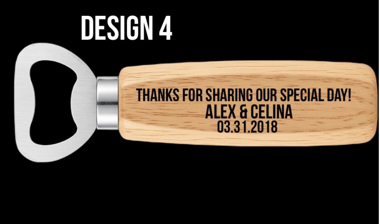 personalized laser engraved wooden bottle opener groomsmen wedding favor gifts for him dad gift