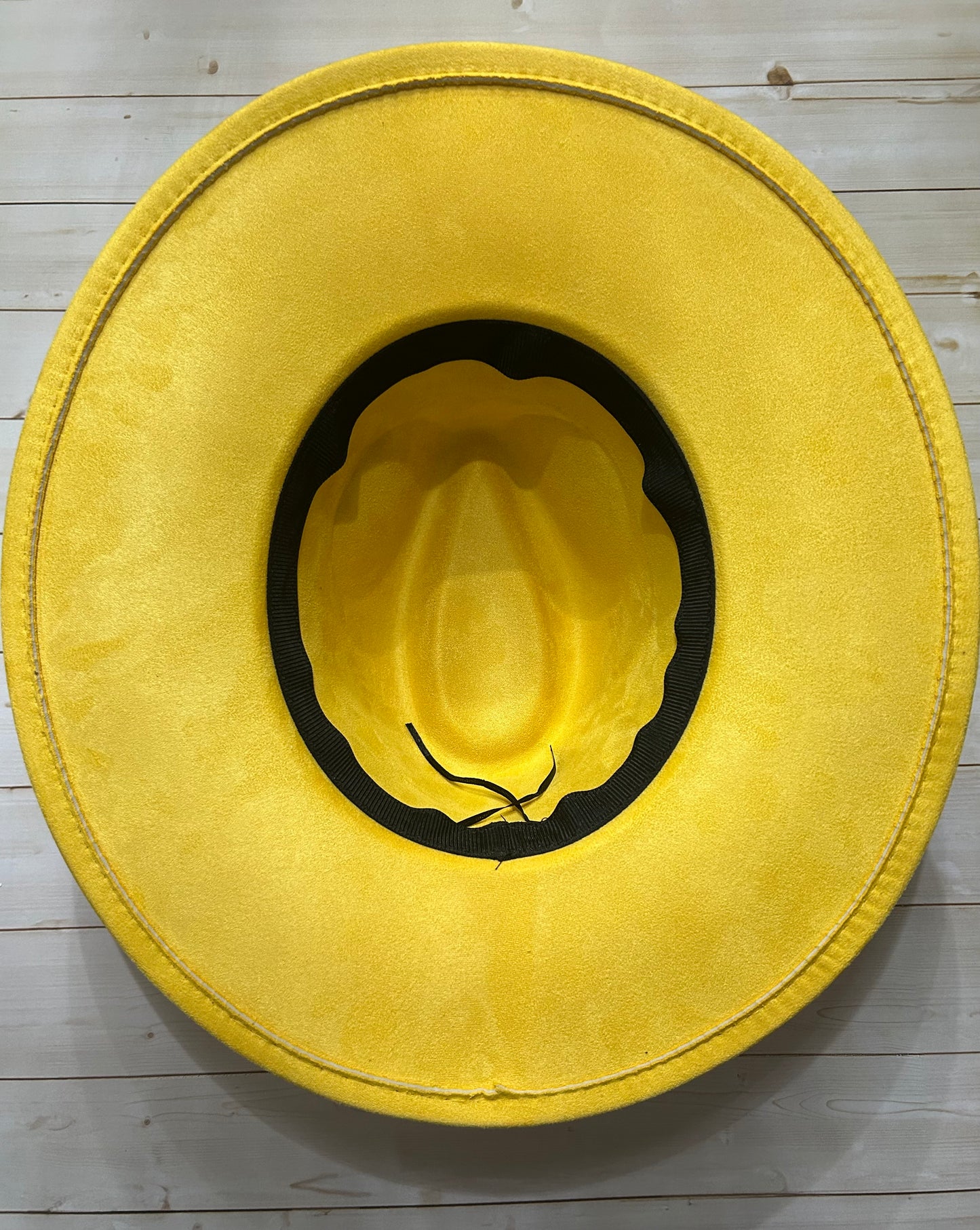 Dolly Parton laser engraved Golden Yellow vegan suede hat