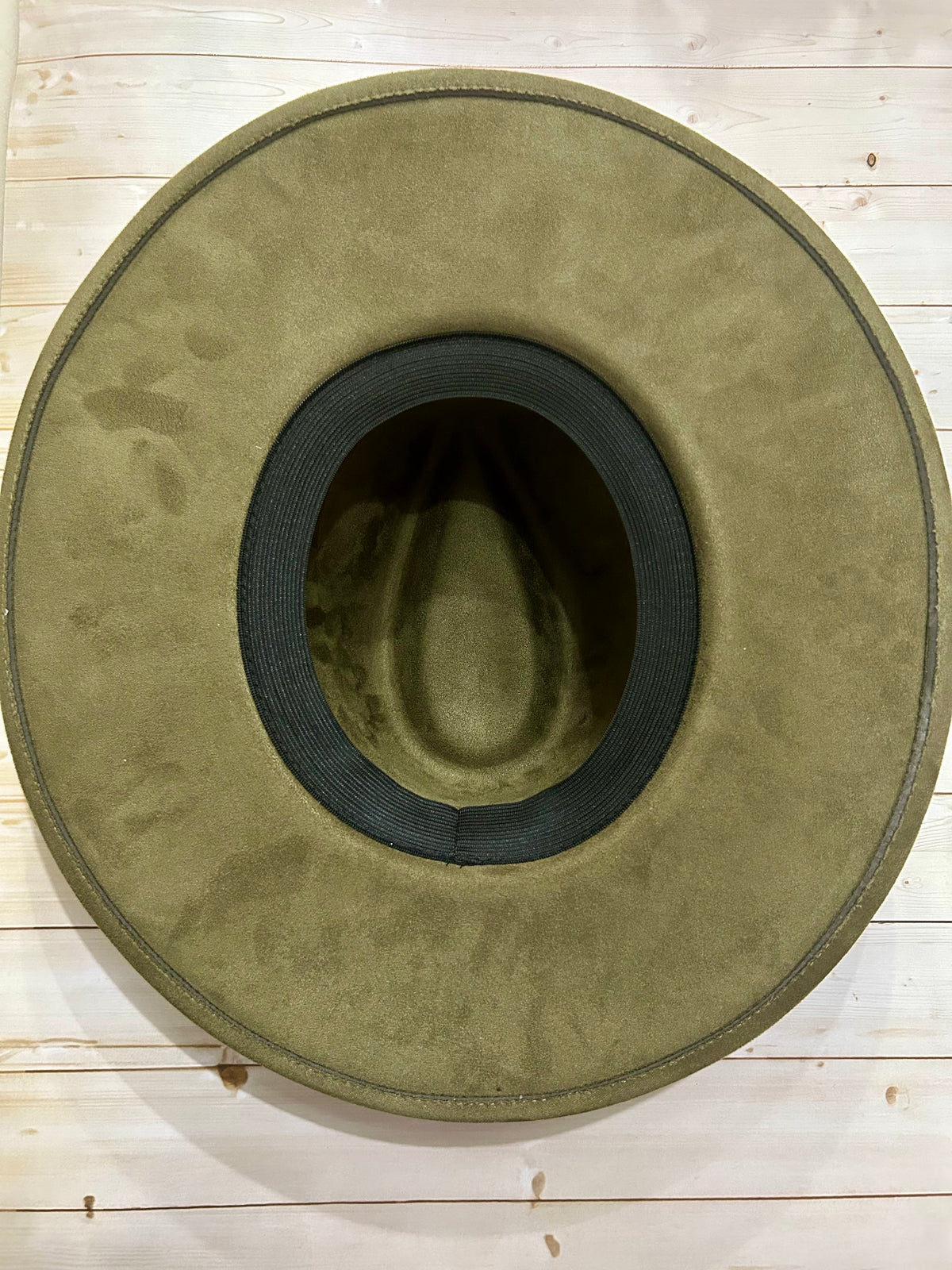 Dolly Parton laser engraved Olive Green vegan suede hat