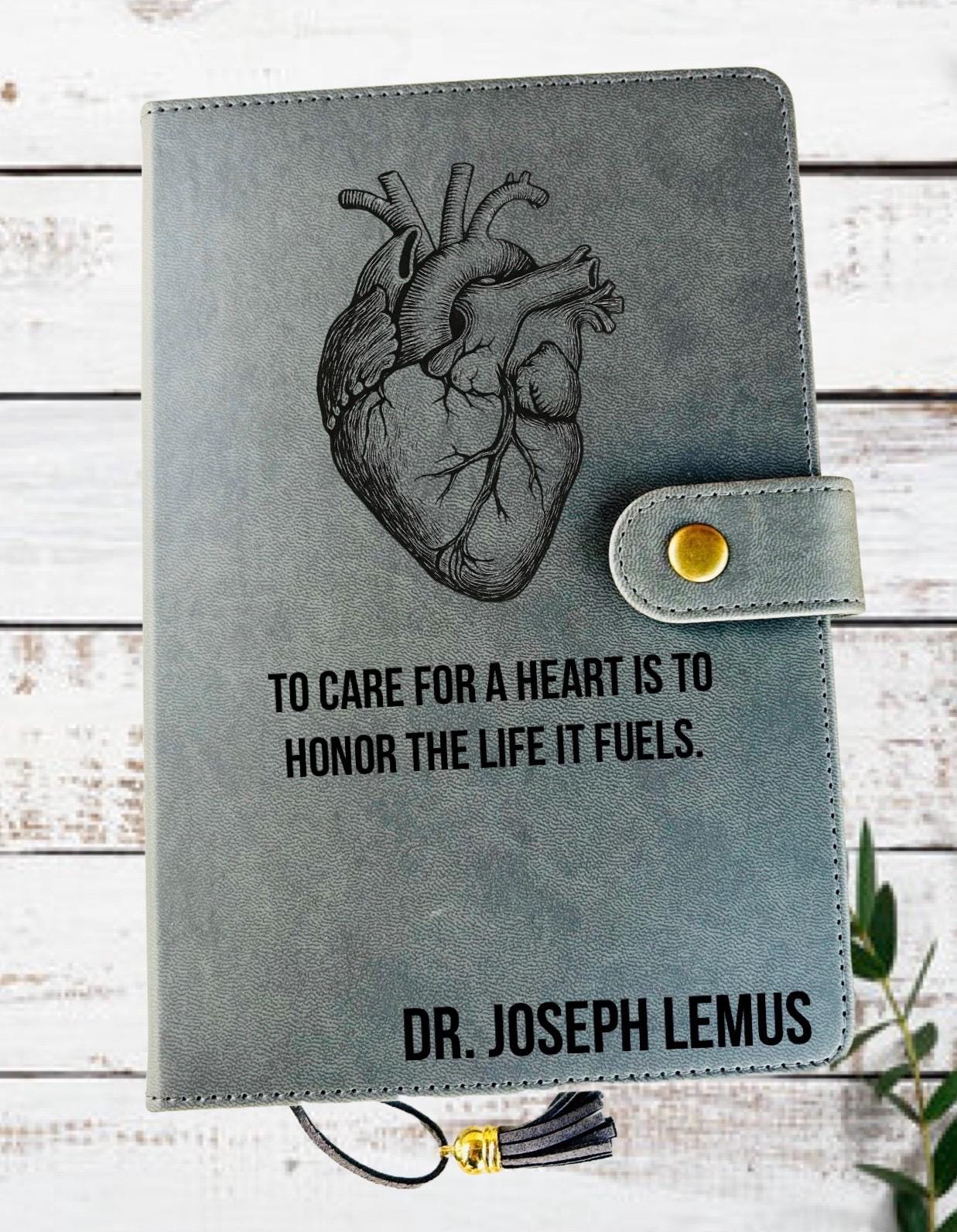 Cardiologist journal gift laser engraved personalized cardiology gift graduation medical school gift