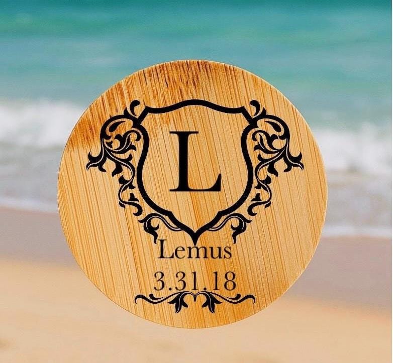 Bamboo laser engraved bottle opener magnet wedding favor groomsmen gift dad gift gifts for him