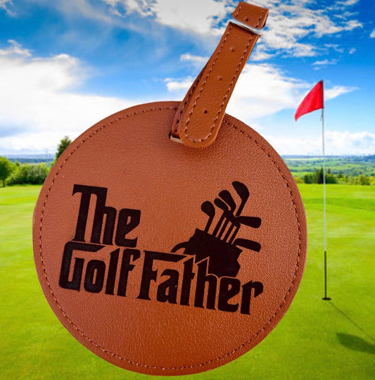 personalized golf bag tag & tee holder laser engraved custom golf bag tag tee holder