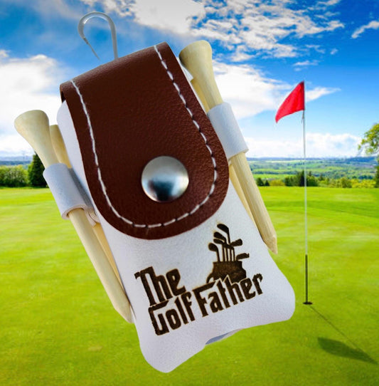Golf ball bag tee holder mini golf ball holder laser engraved personalized golf ball holder