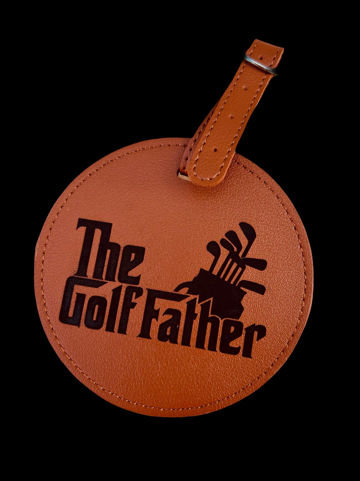 personalized golf bag tag & tee holder laser engraved custom golf bag tag tee holder