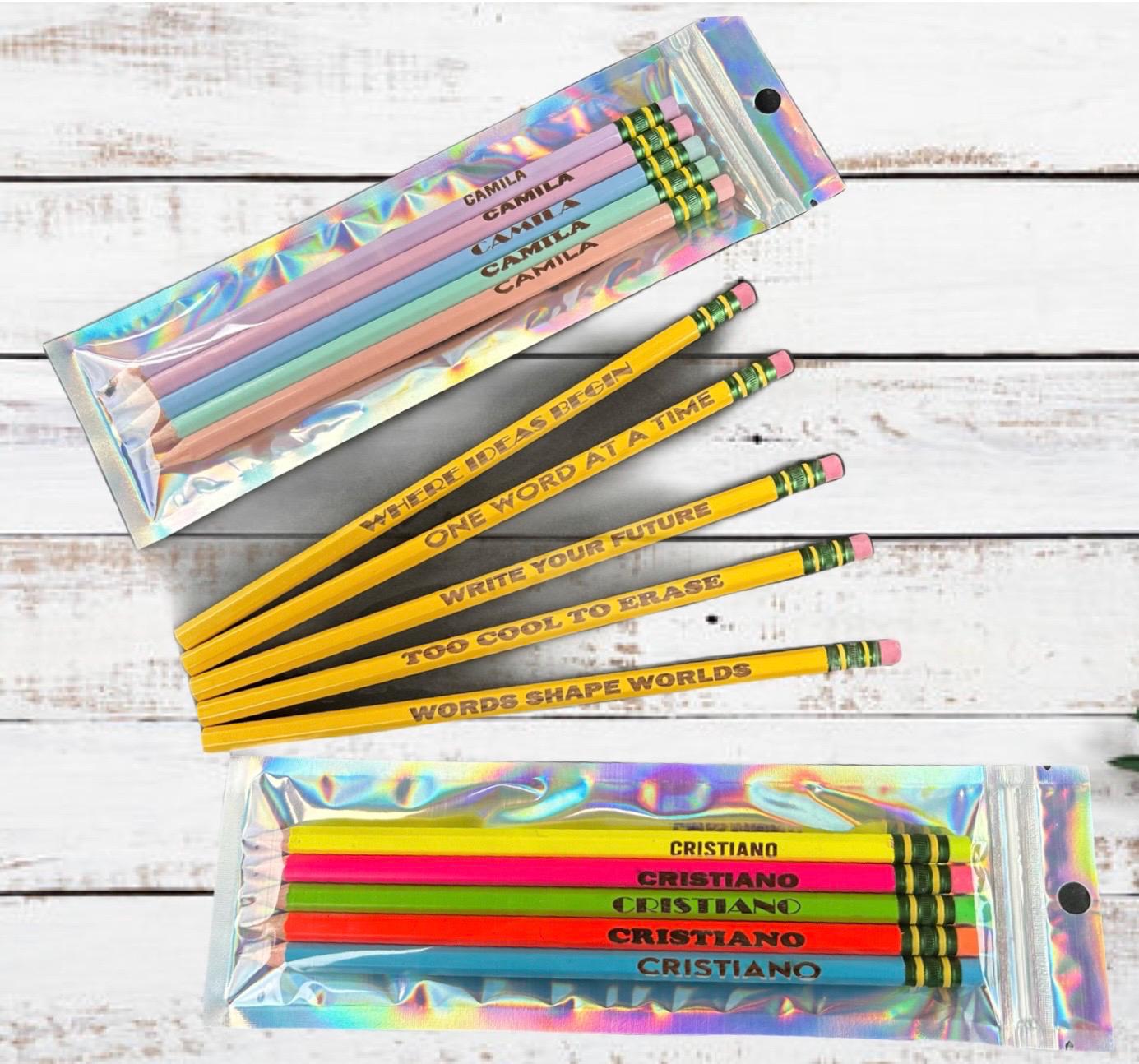 personalized laser engraved pencils #2 pencil  Ticonderoga back to school classmate gift teacher appreciation gift