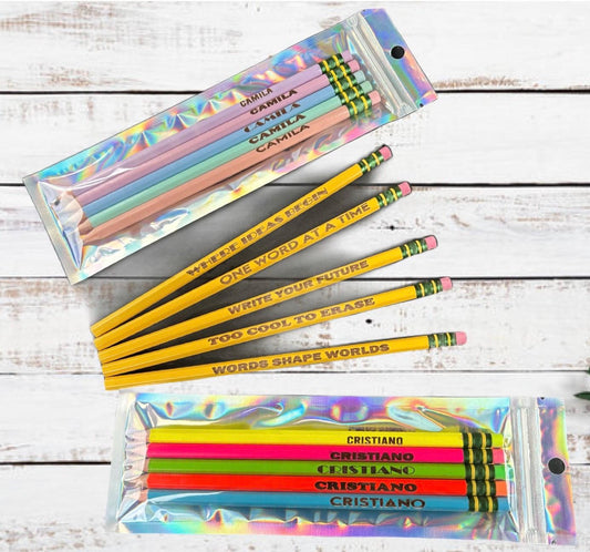 personalized laser engraved pencils #2 pencil  Ticonderoga back to school classmate gift teacher appreciation gift