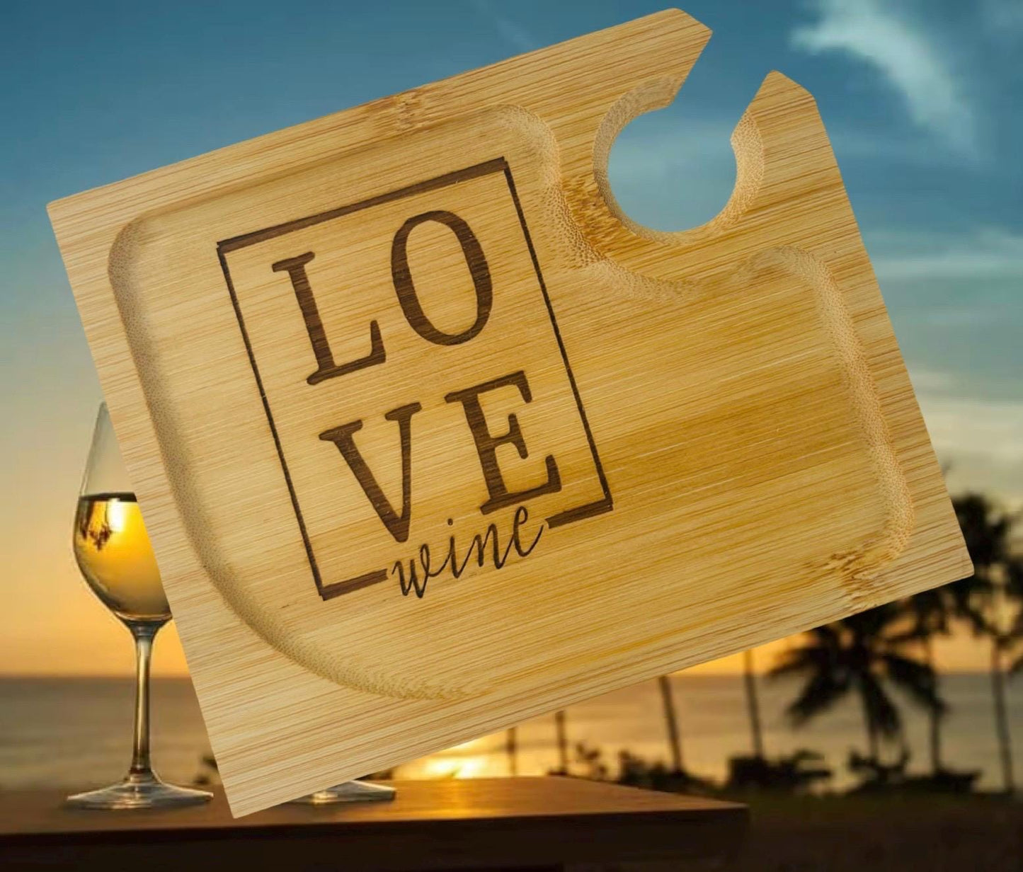 personalized wine cheese board laser engraved custom cheese and wine tray individual appetizer plate