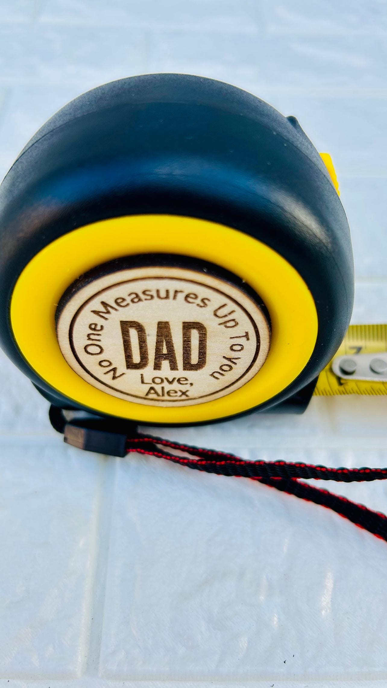 Father day dad gift personalized laser engraved tape measure groomsmenfather of the bride  gifts for him