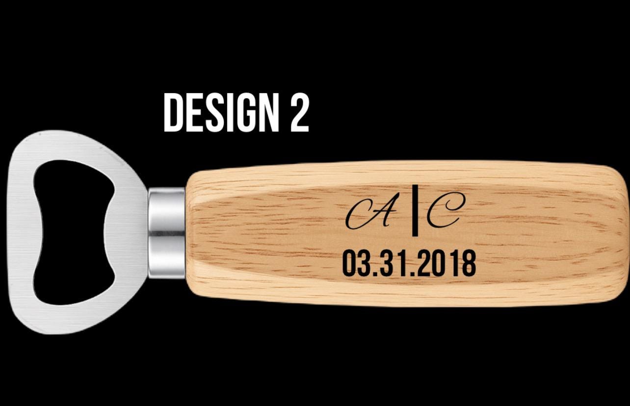 personalized laser engraved wooden bottle opener groomsmen wedding favor gifts for him dad gift